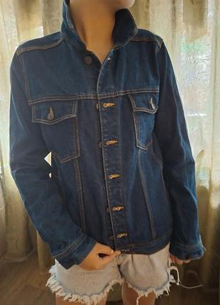 Куртка джинсовая 13-14 лет синего цвета denim co