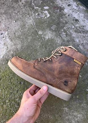 Рідкісні вінтажні коричневі високі чоботи timberland з маленьким логотипом в робочому стилі red wing