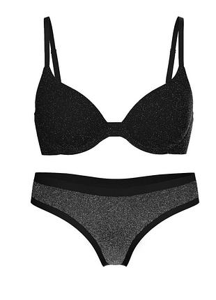 Комплект белья с блеском victoria's secret pink бюстгальтер и трусики тонг