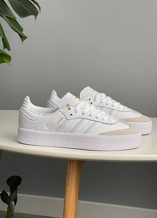 Кроссовки женские adidas samba platform white