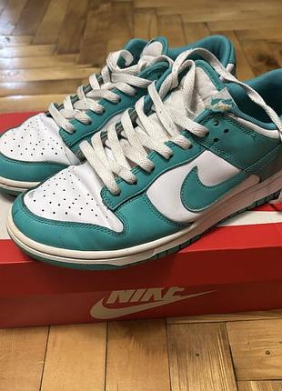 Nike dunk low white/turquoise