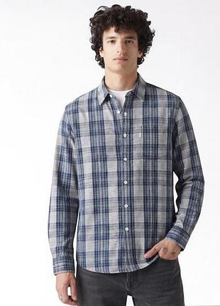 Рубашка в клетку , хлопок, levi’s