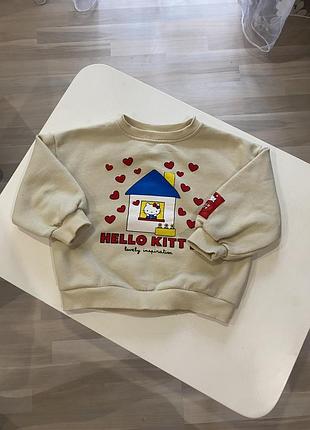 Світшот zara hello kitty