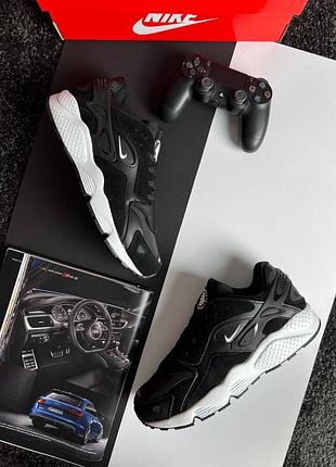 Чоловічі кросівки nike air huarache black white