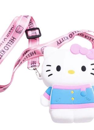 Дитяча сумочка hello kitty силіконова на блискавці 13*10*3 см