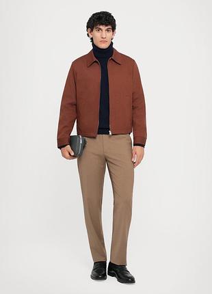 Нова чоловіча куртка -  харінгтон sandro cotton blouson jacket terra 🤎