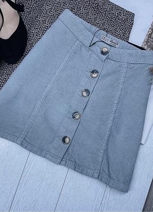 Нова коротка спідниця denim co s сіра спідниця на ґудзиках бавовняна спідниця трапеція