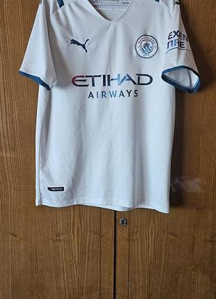 Футболка чоловіча puma manchester city 2021/22, біла, розмір l