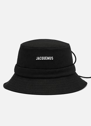 Jacquemus gadjo bucket hat - чорна панама жакмю капелюх