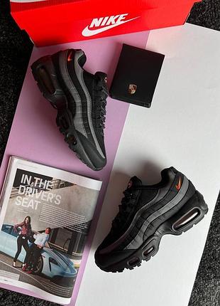 Жіночі кросівки nike air max 95 black grey orange