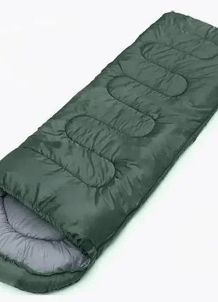 Спальний мішок зелений 220x70см 1.3 kg sleeping bag, спальник-ковдра з