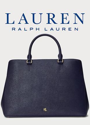 Шкіряна сумка сафьяно lauren ralph lauren
