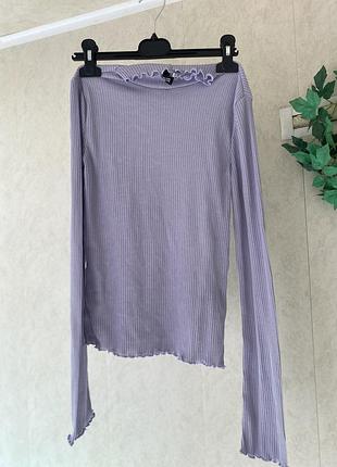 Лавандовий лонгслів у рубчик h&m 🌸