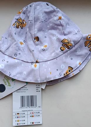 Нова дитяча панама chicco disney (трохи) на дівчинку, 3-6 міс (розмір 44) 250 г.