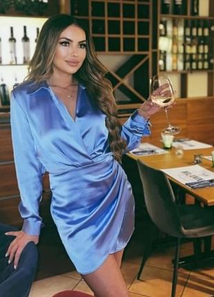 Шикарна блакитна сатинова міні сукня з драпіюванням zara
✨✨✨✨✨✨✨✨✨✨✨
