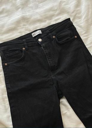 Чорні джинси скінні zara, розмір l-xl