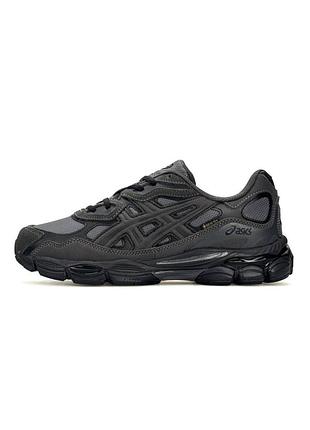 Теплі кросівки чоловічі asics gel-nyc, сірі кросівки водовідштовхуючі, осінь-зима