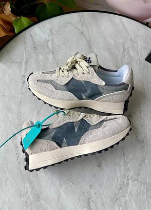 😍 жіночі кросівки new balance 327 grey black logo u327wca
