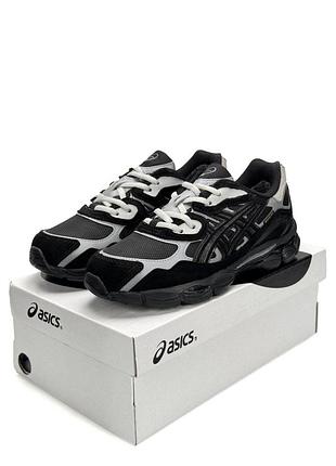 Теплі кросівки чоловічі asics gel-nyc, чорні кросівки водовідштовхуючі, осінь-зима