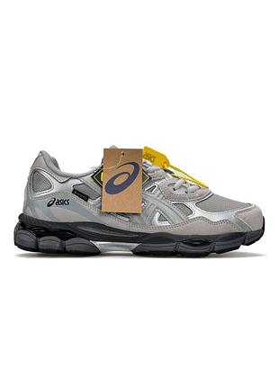 Теплі кросівки чоловічі asics gel-nyc, сірі кросівки водовідштовхуючі, осінь-зима