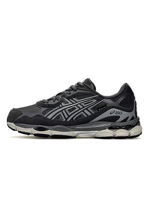 Теплі кросівки чоловічі asics gel-nyc, сірі кросівки водовідштовхуючі, осінь-зима