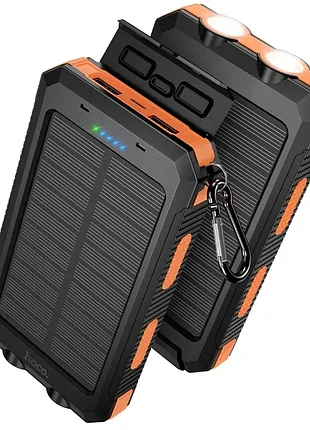 Повербанк hoco j164 platinum 8000 mah с солнечной панелью black orange