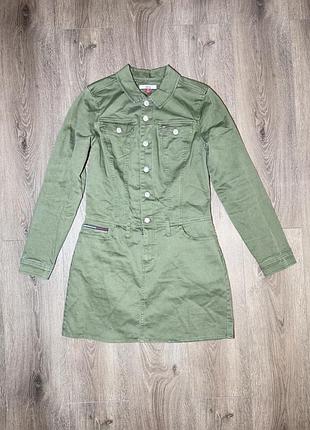 Вінтажна сукня-сорочка tommy hilfiger s карго military style, vintage