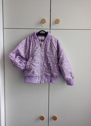 Стильная куртка-бомбер h&amp;m для девочки, размер 92 (1,5–2 года)