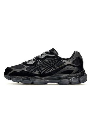 Теплі кросівки чоловічі asics gel-nyc, чорні кросівки водовідштовхуючі, осінь-зима