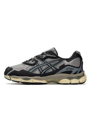 Теплі кросівки чоловічі asics gel-nyc, бежеві кросівки водовідштовхуючі, осінь-зима