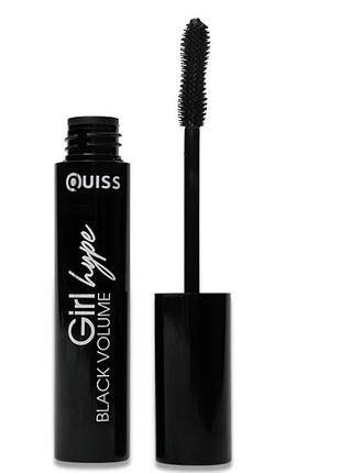 Тушь для ресниц quiss girl hype black volume ультрачёрный цвет и объём 14 мл 5359