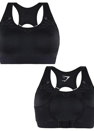 Спортивний топ gymshark в чорному кольорі