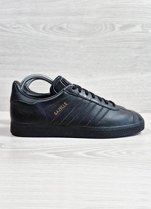 Кожаные черные повседневные кроссовки adidas gazelle оригинал, размер 40