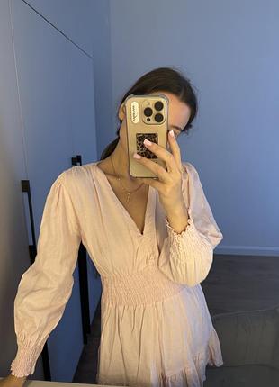 Рожева сукня льон zara