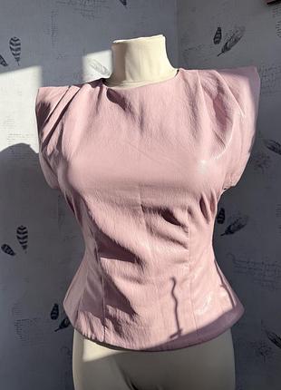 Жилет екокожа zara, жилетка, безрукавка