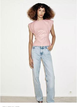 Жилет екокожа zara, жилетка, безрукавка