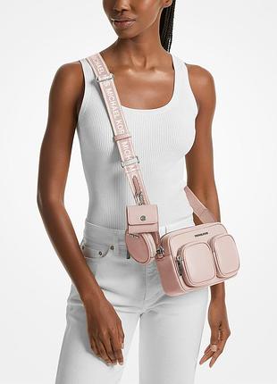 Шкіряна сумка кросбоді з гаманцем і кейсом для навушників jet set 594 michael kors