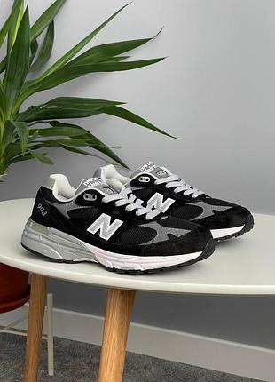 Чоловічі кросівки new balance 993 ‘black white grey’ wr993bk