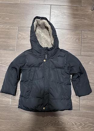 Дитяча куртка zara baby premium на пуху, чорна, 98-104 см 3 роки