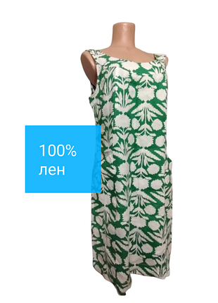Льняное платье на натуральной подкладке l