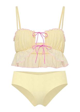 Комплект білизни victoria's secret pink бюстгальтер і безшовні трусики чики