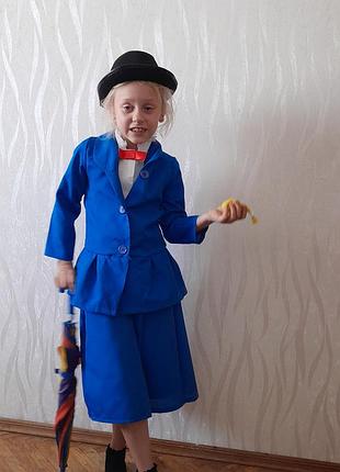 Костюм няня мэри поппинс, размер 6-8 лет