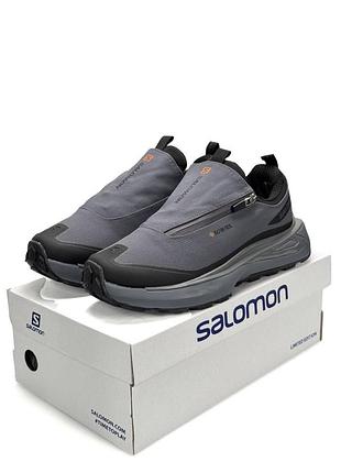 Теплые кроссовки мужские salomon odyssey, серые кроссовки соломон водоотталкивающие, осень-зима