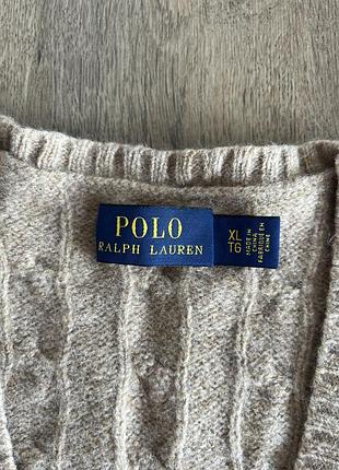 Светр пуловер polo ralph lauren бежевий  кемел вовна коси xl-l.38-42 5