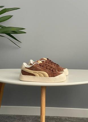 Кроссовки женские puma suede xl crush preserves beige brown