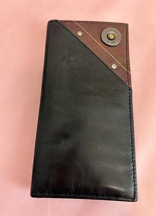 Чоловіче портмоне george leather super jumbo wallet (модель 9193g) у чорному кольорі.