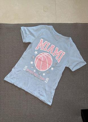 Miami бавовняна футболка бавовна базова хлопковая дитяча підліткова подростковая детская
