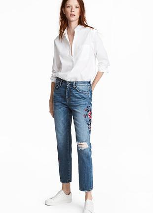 H&m нові джинси з вишивкою