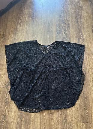 Туніка пляжна сітка на пояс m-l oversize