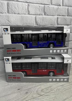 Іграшковий автобус (0771b),інерційний зі світлом, звуком і дверцятами, 20 см, 2 кольори